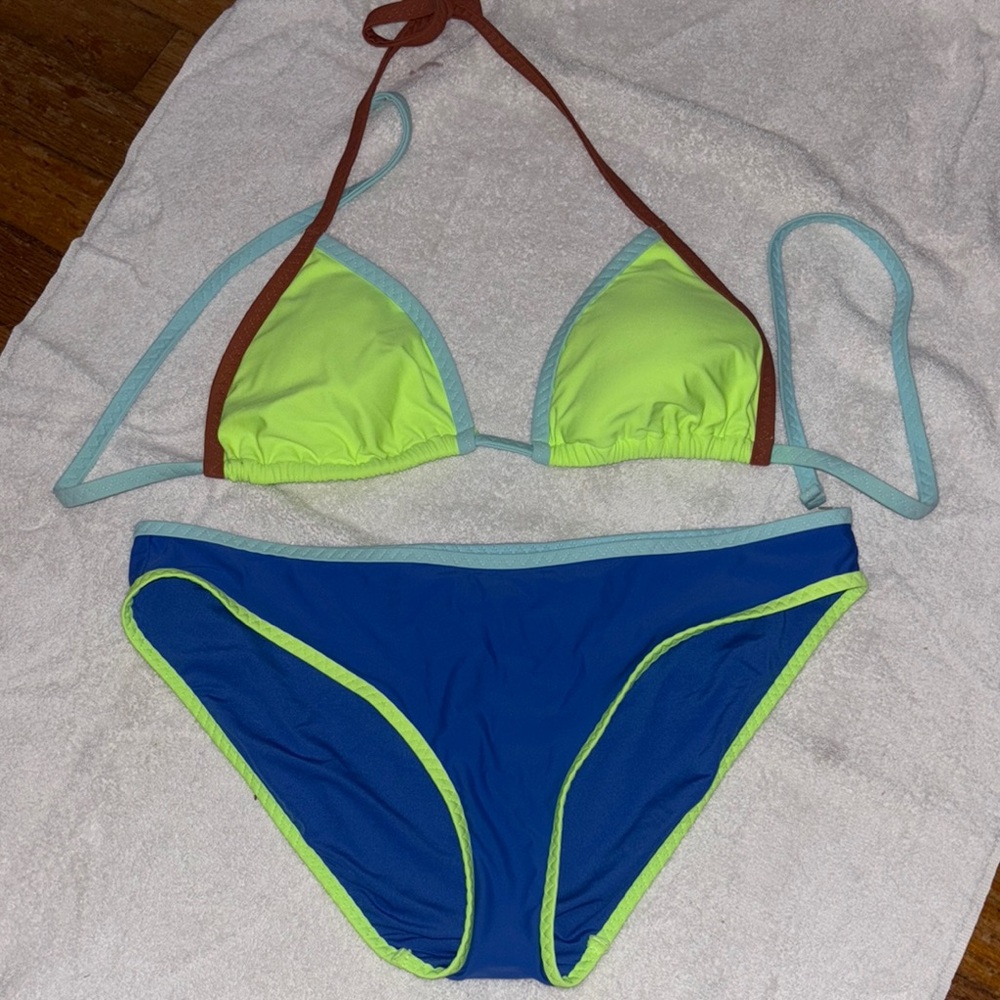 NWT Aerie Color-block Bikini Set; L